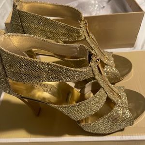 Michael Kors Gold Heels -worn once
